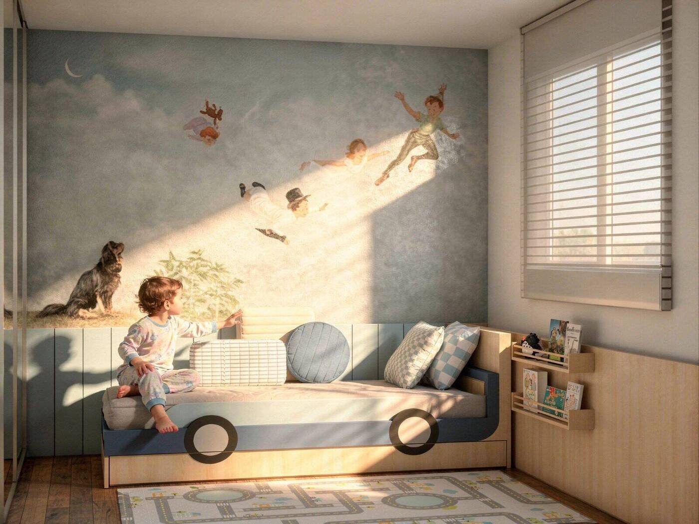 Quarto Infantil — Tema Peter Pan — Apartamento C|D, Perdizes, São Paulo — ML Arquitetos Associados