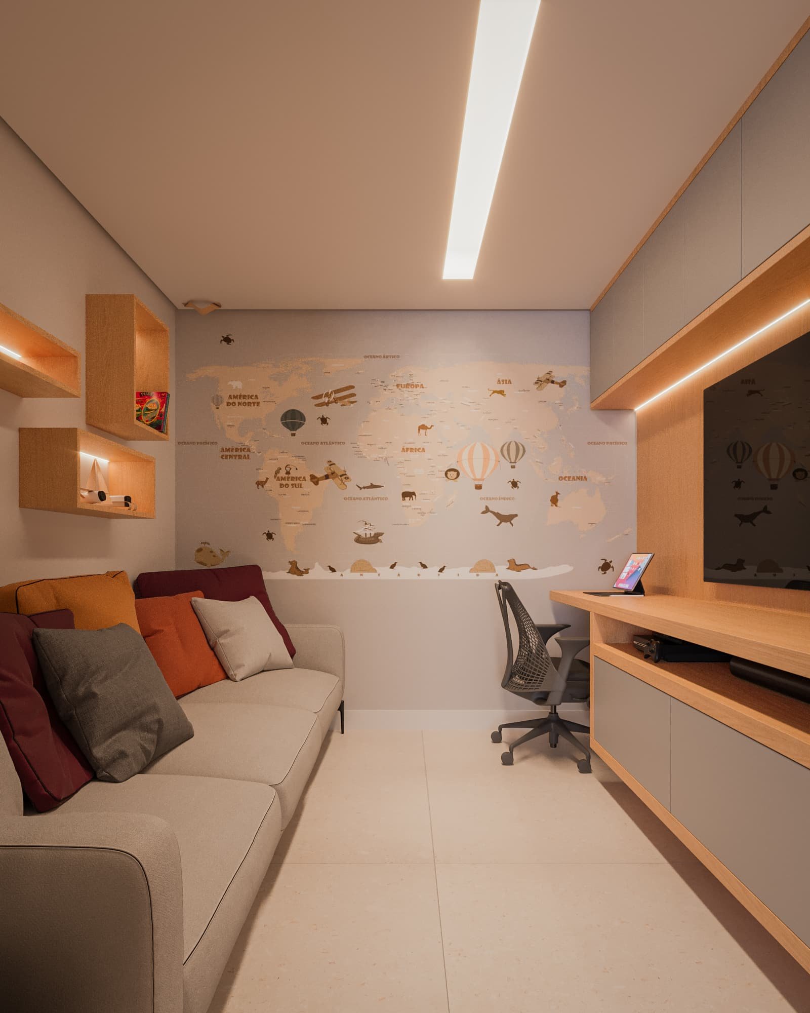 Living Infantil — Apartamento M|F, Brooklin — ML Arquitetos Associados